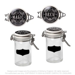 Alchemy Gothic JAR1 Witch's Spice Rack (6x jars + rack)