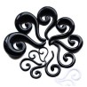 Acrylic Spiral Single Ear Stretcher Taper - Black (single)