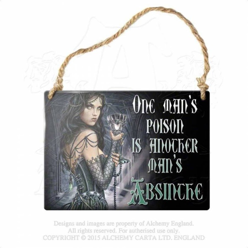 Alchemy Gothic ALHS4 One Man's Poison... Mini Metal Sign