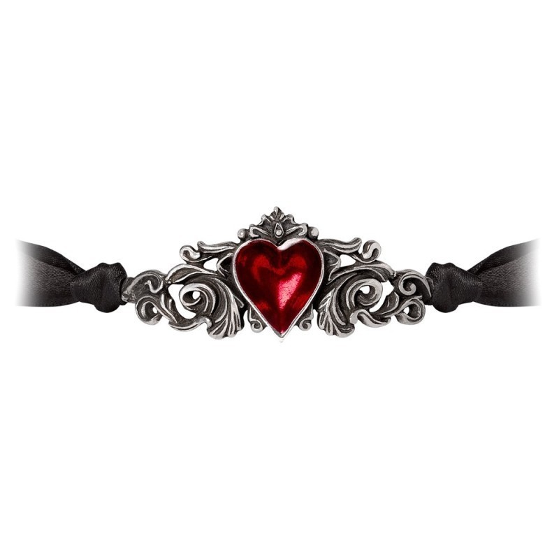 Alchemy Gothic P986 Betrothal Choker, Fine English Pewter