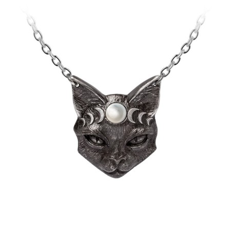 Alchemy Gothic P988 Mystic Moon Cat, Fine English Pewter