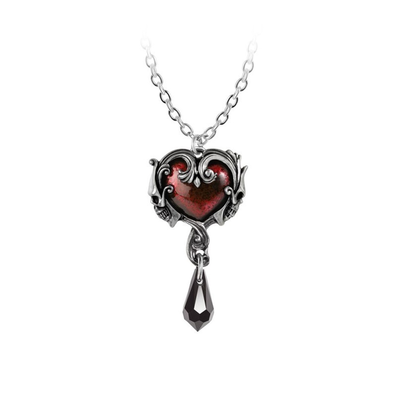 Alchemy Gothic P931 Petite Affair du Couer -- red heart skulls