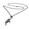 Stalking Black Cat Swarovski Eyes Necklace -- Alchemy P816 Cat Sith