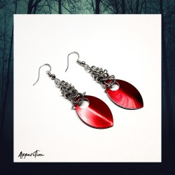 Apparition Atelier Blood Queen Scalemaille Earrings (pair)