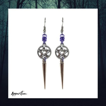 Apparition Atelier Purple Stevie Chainmaille Earrings (pair)