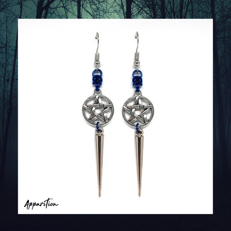 Apparition Atelier Blue Stevie Chainmaille Earrings (pair)