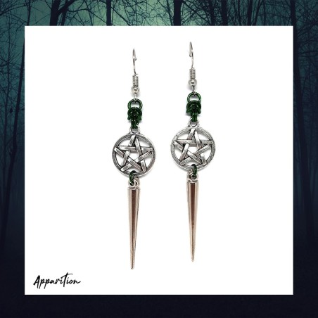 Apparition Atelier Green Stevie Chainmaille Earrings (pair)