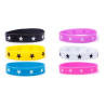 White Star Silicone Rubber Armband Wristband - Purple