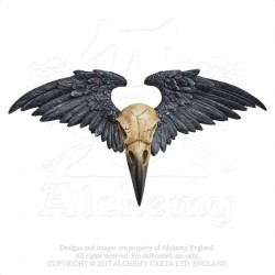 Alchemy Gothic V52 Ravenger -- bird skull wall resin plaque