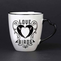 Alchemy Gothic CM3 Love Birds Couple Mug Set