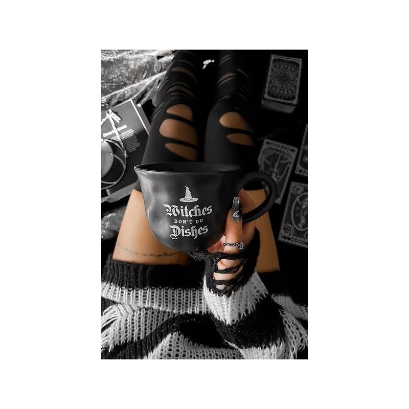 Killstar Witches Slogan Mug – Gothic Ceramic Coffee Cup, 350m