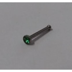 Nose Stud - Stainless Steel - Rhinestone (single)