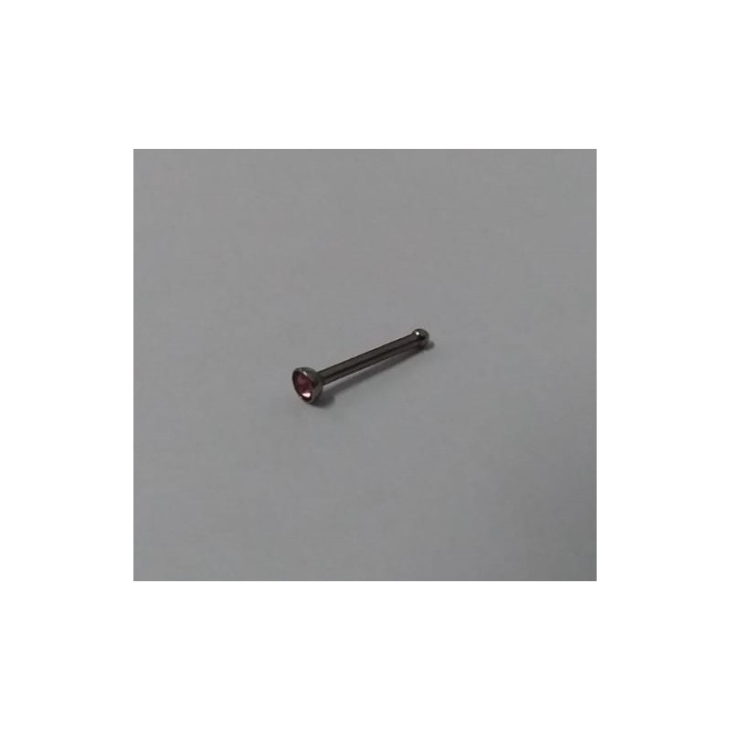 Nose Stud - Stainless Steel - Rhinestone (single)