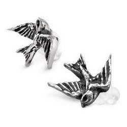 Alchemy Gothic ULFE4 Swallows Stud Earrings (pair)