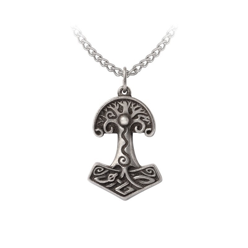 New Release! Alchemy Gothic P994 Yggdrsil - Viking World Tree -- Fine English Pewter necklace