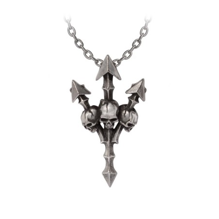 New Release! Alchemy Gothic P998 Deadly Trident -- Fine English Pewter necklace