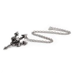 New Release! Alchemy Gothic P998 Deadly Trident -- Fine English Pewter necklace
