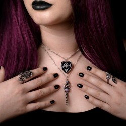 New Release! Alchemy Gothic P999 Lunacorn Wand -- Fine English Pewter necklace