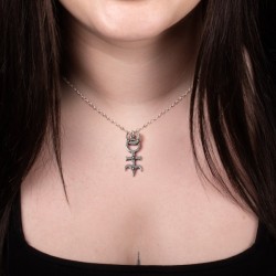New Release! Alchemy Gothic P1002 Dr. Dee's Monad -- Fine English Pewter necklace