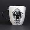 New Release! Alchemy Gothic ALMUG28 Saint/Sinner: Cat Mug with Heart Handle (Single)
