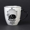 New Release! Alchemy Gothic ALMUG28 Saint/Sinner: Cat Mug with Heart Handle (Single)