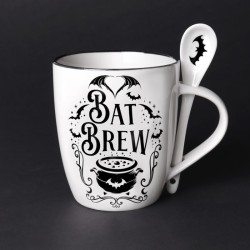 Alchemy Gothic ALMUG21 Bat Brew: Mug and Spoon Set