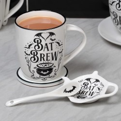 Alchemy Gothic ALMUG21 Bat Brew: Mug and Spoon Set