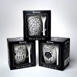 Alchemy Gothic ALMUG20 Purrfect Brew: Mug and Spoon Set