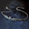 Silver Gothic Bat Choker Necklace