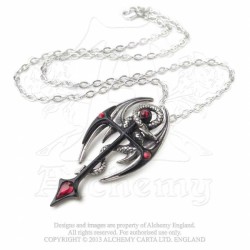 Alchemy Gothic P417 Draconkreuz pewter pendant necklace