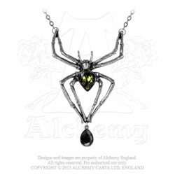 Alchemy Gothic P432 Emerald Venom pendant necklace