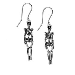 Alchemy Gothic E9 Skeleton Dropper Earrings (pair)