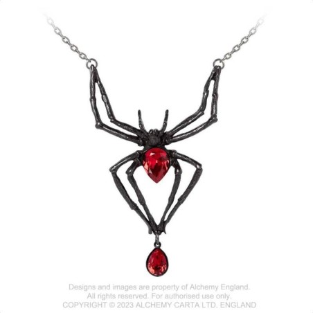 Alchemy Gothic P432B Black Widow pendant necklace