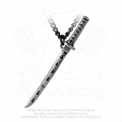 Alchemy Gothic P730 Bushido pewter pendant necklace